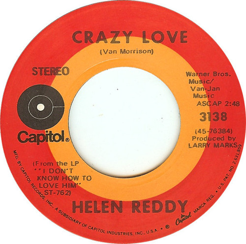 Helen Reddy - Crazy Love / Best Friend - Capitol Records - 3138 - 7" 1176499217