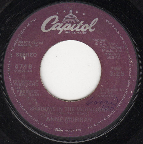 Anne Murray - Shadows In The Moonlight - Capitol Records - 4716 - 7", Single 1176931764
