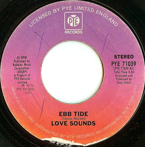 Love Sounds - Ebb Tide - Pye Records - PYE 71039 - 7", Single, Styrene 1176942597