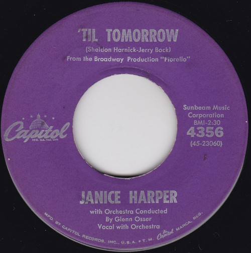 Janice Harper - 'Til Tomorrow / Forever, Forever - Capitol Records - 4356 - 7" 1176946389