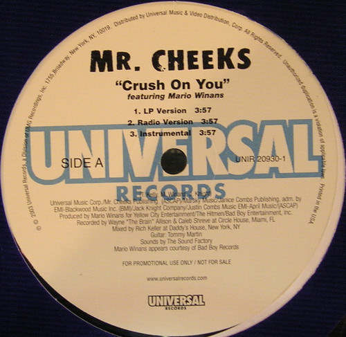 Mr. Cheeks - Crush On You / The Wire (12", Promo)