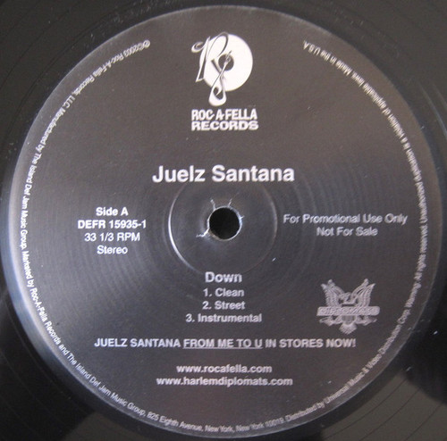 Juelz Santana - Down / Now What (12", Promo)