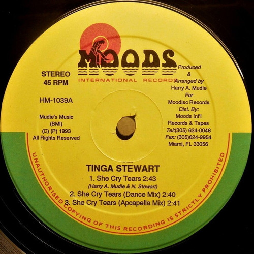 Tinga Stewart - She Cry Tears (12", Maxi)