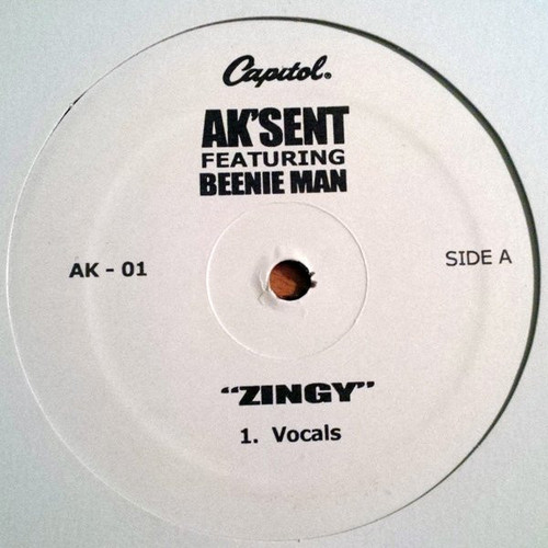 Ak'sent Featuring Beenie Man - Zingy (12", Promo)
