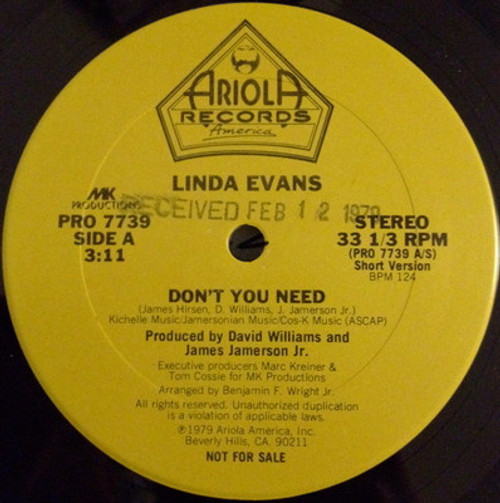 Linda Evans - Don't You Need (12", Promo)