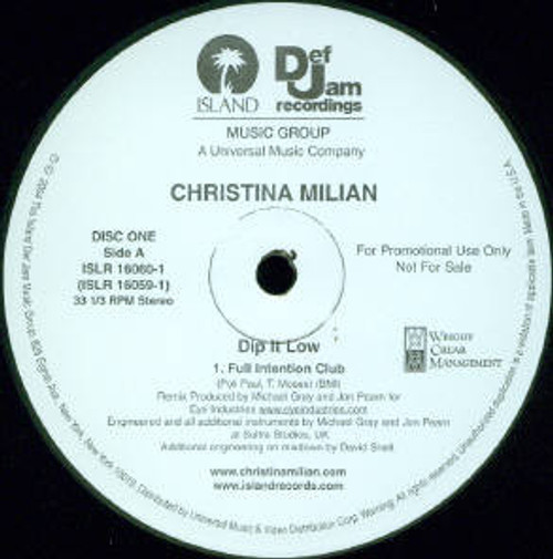 Christina Milian - Dip It Low (2x12", Promo)