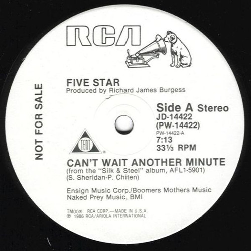 Five Star - Can't Wait Another Minute (12", Promo)
