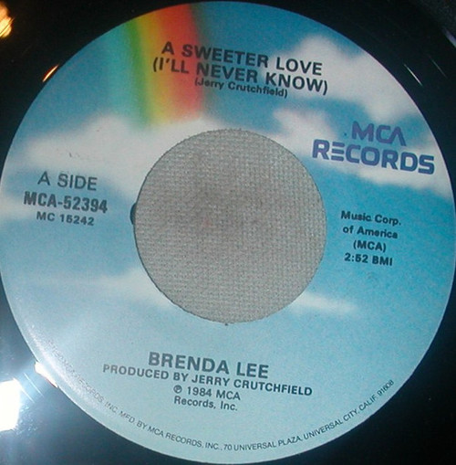 Brenda Lee - A Sweeter Love (I'll Never Know) / A Woman's World - MCA Records - MCA-52394 - 7" 1183992488