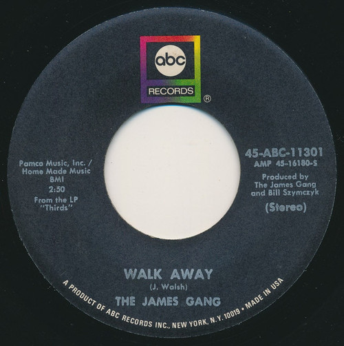 James Gang - Walk Away - ABC Records - 45-ABC-11301 - 7", Single 1184024577