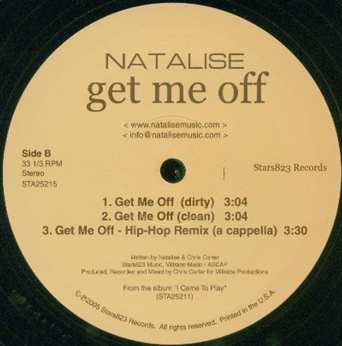 Natalise - Get Me Off (12")
