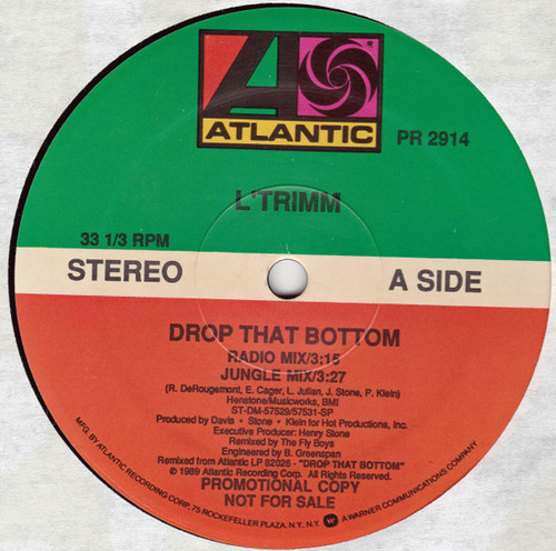 L'Trimm - Drop That Bottom (12", Single, Promo)