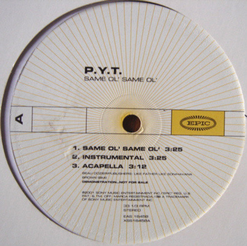 PYT - Same Ol' Same Ol' (12", Promo)