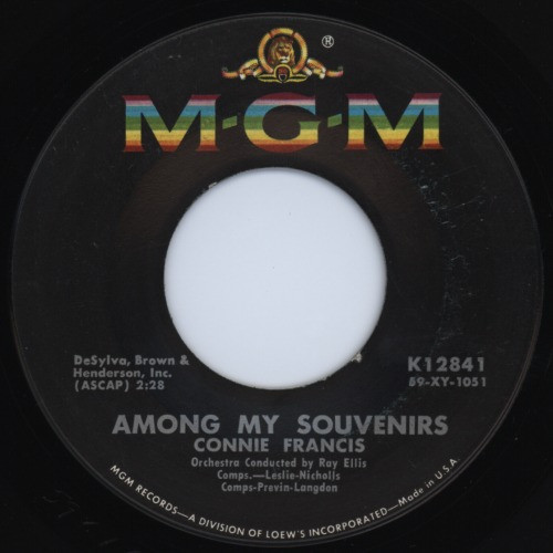 Connie Francis - Among My Souvenirs / God Bless America - MGM Records - K12841 - 7", Single, RP 1186369728