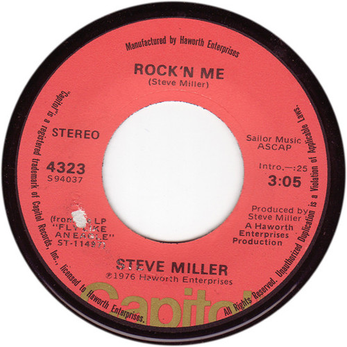 Steve Miller - Rock 'N Me - Capitol Records - 4323 - 7", Single, Jac 1186751121