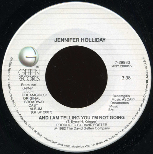 Jennifer Holliday - And I Am Telling You I'm Not Going / Fake Your Way To The Top (7", Single, Spe)