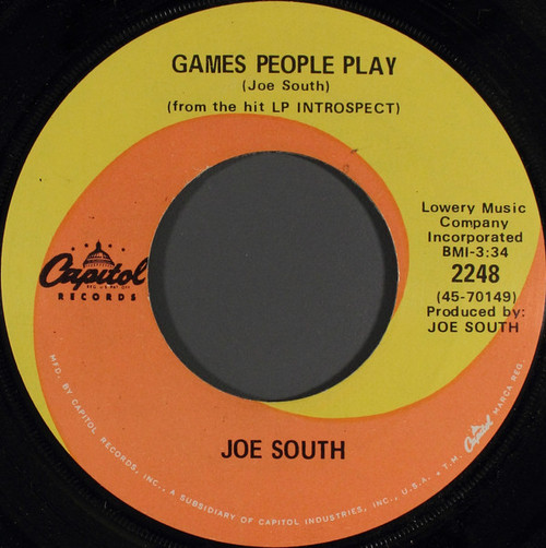 Joe South - Games People Play - Capitol Records - 2248 - 7", Single, Scr 1186896787