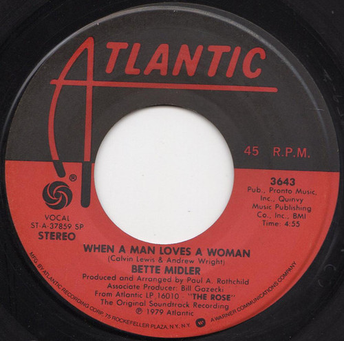 Bette Midler - When A Man Loves A Woman (7", Single, SP)