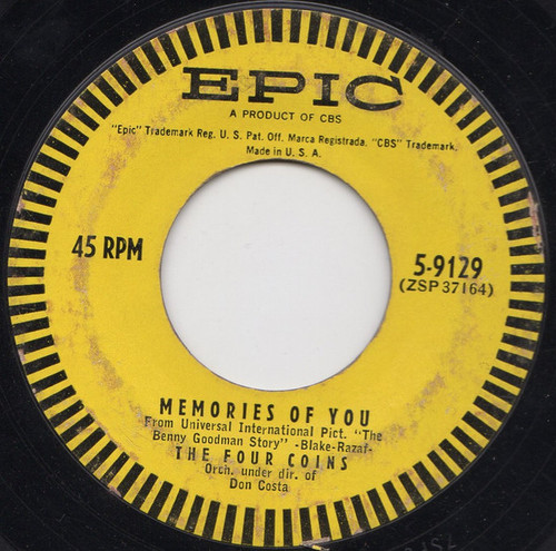 The Four Coins - Memories Of You / Tear Down The Fence - Epic - 2640460 - 7", Styrene 1187917045