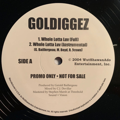 Goldiggez - Whole Lotta Luv (12", Single, Promo)