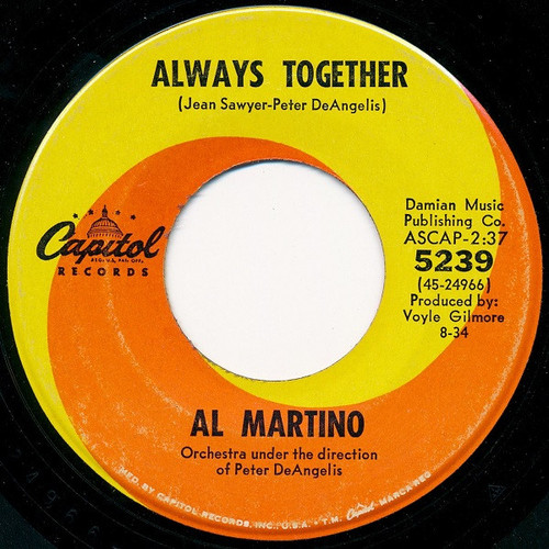 Al Martino - Always Together - Capitol Records - 5239 - 7", Single, Scr 1190522820