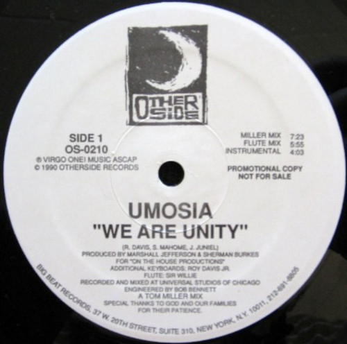 Umosia - We Are Unity (12", Promo)