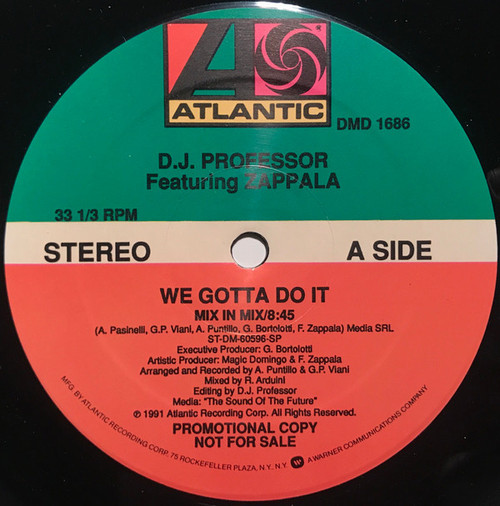 D.J. Professor* Featuring Zappala* - We Gotta Do It (12", Promo)