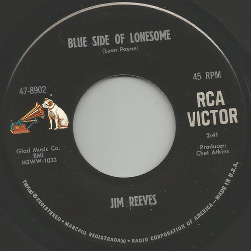 Jim Reeves - Blue Side Of Lonesome / It Hurts So Much (To See You Go) - RCA Victor - 47-8902 - 7" 1191080635