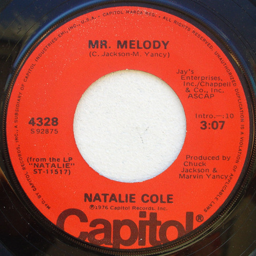 Natalie Cole - Mr. Melody - Capitol Records - 4328 - 7", Los 1191577411