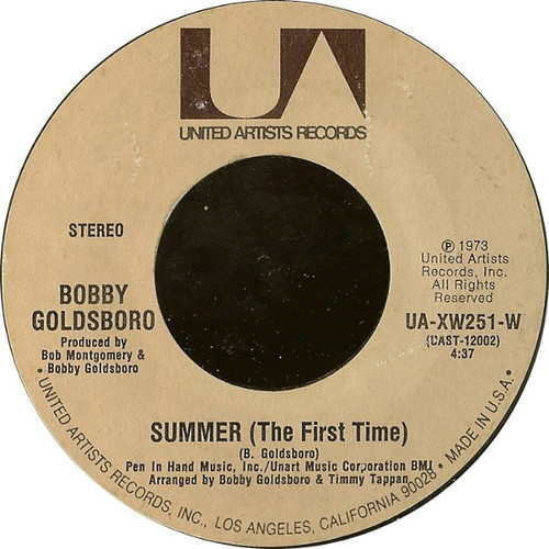 Bobby Goldsboro - Summer (The First Time) / Childhood - 1949 - United Artists Records - UA-XW251-W - 7", Single 1191612096