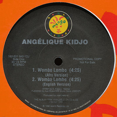 Angélique Kidjo - Wombo Lombo / Shango (12", Promo)