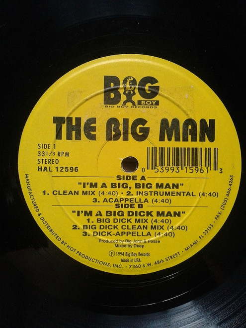 The Big Man - I'm A Big, Big Man (12")
