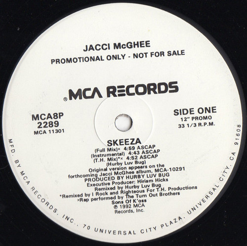 Jacci McGhee - Skeeza - MCA Records - MCA8P 2289 - 12", Single, Promo 1191979781