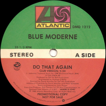 Blue Moderne - Do That Again (12", Single, Promo)