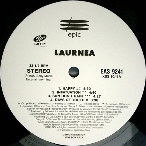 Laurnea - Betta Listen - Epic - EAS 9241 - 12", Promo, Smplr 1192251968