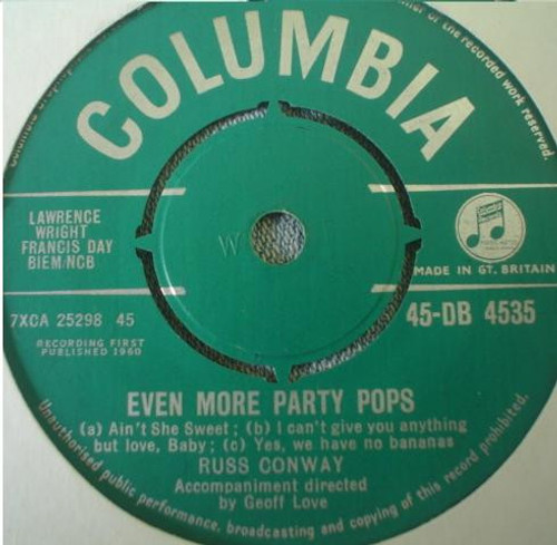 Russ Conway - Even More Party Pops (7", Single)