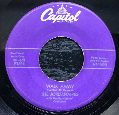 The Jordanaires - Walk Away / Ridin' For A Fall (7", Single)