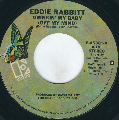 Eddie Rabbitt - Drinkin' My Baby (Off My Mind) / When I Was Young - Elektra - E-45301 - 7", Single, Styrene, Ter 1195206837