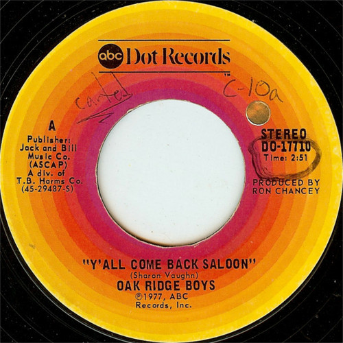 The Oak Ridge Boys - Y'all Come Back Saloon / Emmylou - ABC Dot - DO-17710 - 7", Single, Styrene 1195244747