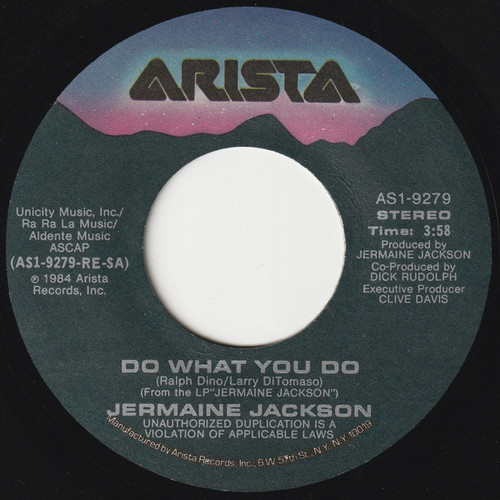 Jermaine Jackson - Do What You Do - Arista - AS1-9279 - 7", Single 1195371005