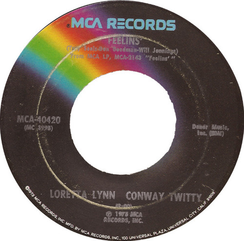 Conway Twitty & Loretta Lynn - Feelins' - MCA Records - MCA-40420 - 7", Single, Glo 1195926611