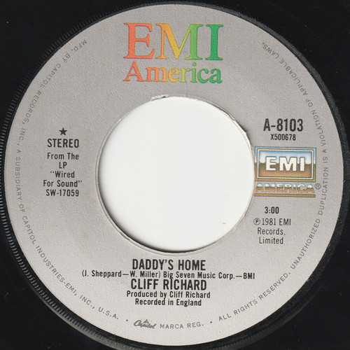 Cliff Richard - Daddy's Home - EMI America - A-8103 - 7", Single, Win 1195929559
