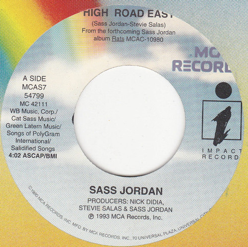 Sass Jordan - High Road Easy (7", Single)