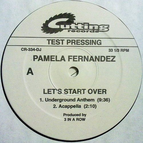 Pamela Fernandez - Let's Start Over - Cutting Records - CR-334-DJ - 2x12", TP 1196444407