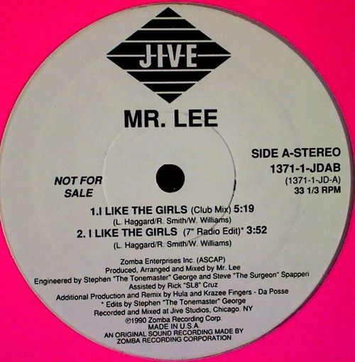 Mr. Lee - I Like The Girls (12", Promo)