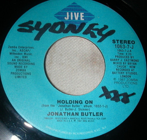 Jonathan Butler - Holding On / 7th Avenue South - Jive - 1063-7-J - 7", Single 1196512186