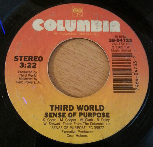 Third World - Sense Of Purpose - Columbia - 38-04733 - 7", Single 1198077138