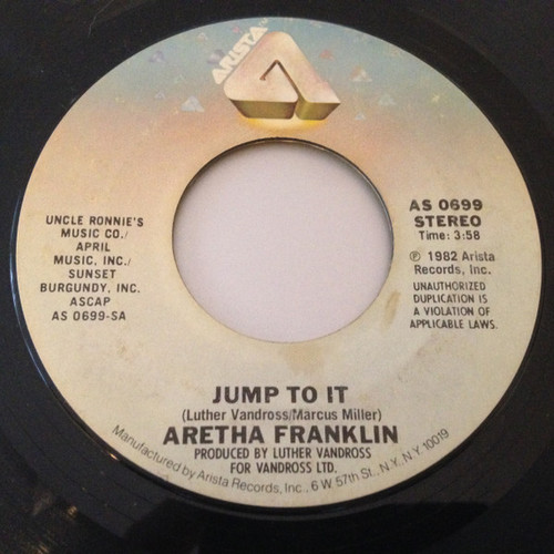 Aretha Franklin - Jump To It (7", Single, Styrene)