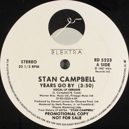 Stan Campbell - Years Go By (12", Promo)