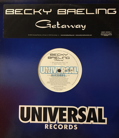 Becky Baeling - Getaway (12", Promo)
