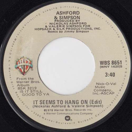 Ashford & Simpson - It Seems To Hang On (Edit) (7", Single, Win)